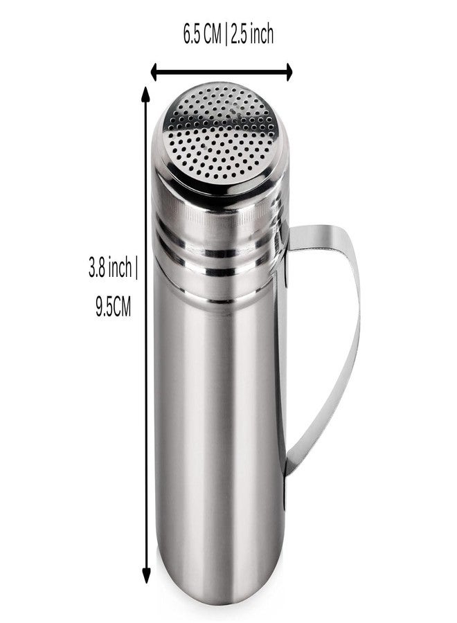 Olrada Stainless Steel Chocolate Shaker | Chat Masala Sprinkler | Cocoa Flour Icing Sugar Powder Coffee Sifter (Dredge Shaker with Handle 2Pcs) - Image 2